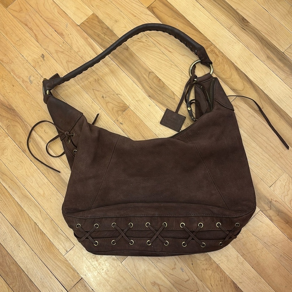 VIA SPIGA Hobo Brown Suede leather awesome